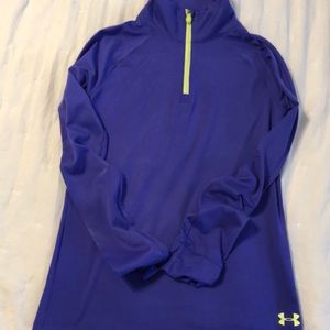 Girls Under Armour pullover 3/4 zip size Lg